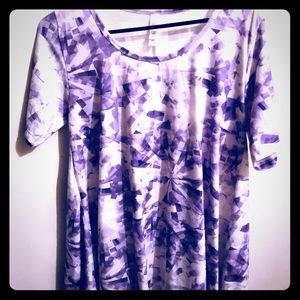 GUC S LuLaRoe Perfect T- Purple Geometric Pattern